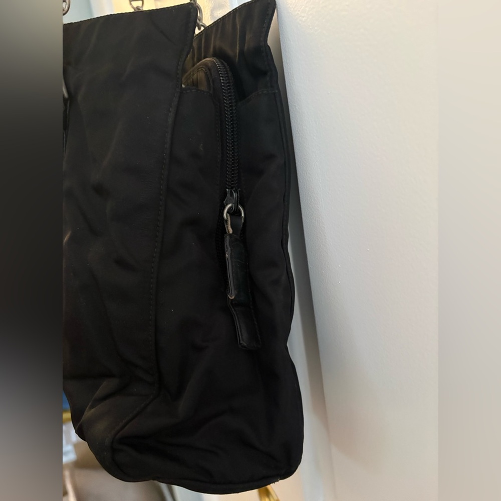 Prada Y2K Black Nylon Chain Strap Tote Bag - Picture 7 of 10